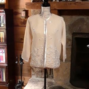 Vintage Hong Kong beaded sweater